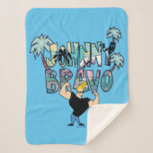 Couverture Sherpa Johnny Bravo Palm Tree Nom (Devant)