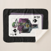 Couverture Sherpa Joker and Batman Spade Playing Card Illustration (Devant (Horizontal))