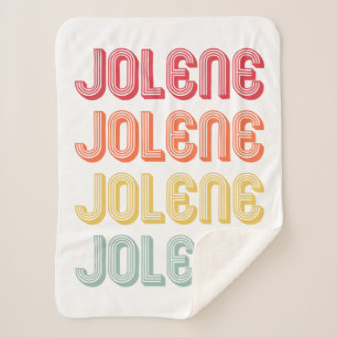 Couverture Sherpa JOLENE Poison Nom Personnalized Retro Vintage 80s