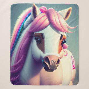 Couverture Sherpa Joli 3d Spirit Pony 2