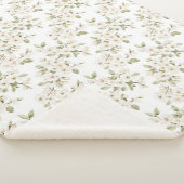 Couverture Sherpa Joli arbre à fleurs crème (3/4)