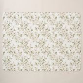 Couverture Sherpa Joli arbre à fleurs crème (Devant (Horizontal))