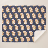 Couverture Sherpa Joli Cartoon Tan Motif de vache tacheté (Devant (Horizontal))