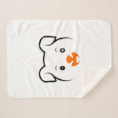 Couverture Sherpa Joli chiot (Devant (Horizontal))