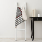 Couverture Sherpa Joli esprit de Noël gris/blanc (En situation)