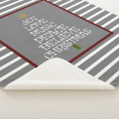 Couverture Sherpa Joli esprit de Noël gris/blanc (3/4)