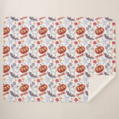Couverture Sherpa Joli fantôme Halloween (Devant (Horizontal))