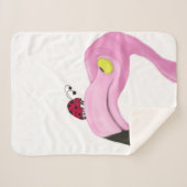 Couverture Sherpa Joli Flamant rose rose (Devant (Horizontal))