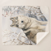 Couverture Sherpa Joli Husky (Devant (Horizontal))