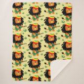 Couverture Sherpa Joli Lion Cartoon De Sion (Devant)