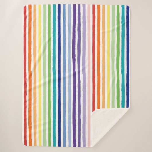 Couverture Sherpa Joli Motif arc-en-ciel (Devant)