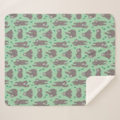 Couverture Sherpa Joli Motif de fentes (Devant (Horizontal))