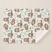 Couverture Sherpa Joli Motif de fentes (Devant (Horizontal))