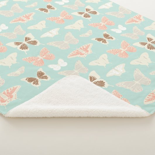 Couverture Sherpa Joli Motif de papillons (3/4)
