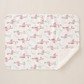 Couverture Sherpa Joli motif flamant rose Noël  (Devant (Horizontal))