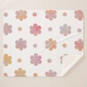 Couverture Sherpa Joli Motif orange et rose (Devant (Horizontal))