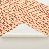 Couverture Sherpa Joli motif sans couture de nœud Cerise rose esthét (3/4)