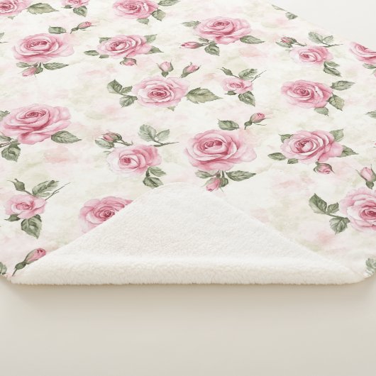 Couverture Sherpa Joli Noël Floral Rose Rose (3/4)