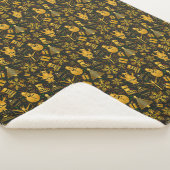 Couverture Sherpa Joli Noël Vacances Gold Motif noir (3/4)