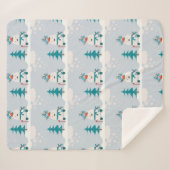 Couverture Sherpa Joli Ours De Neige Enfants Noël Sherpa Blanche (Devant (Horizontal))