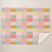 Couverture Sherpa Joli Pastels Simple Motif géométrique (Devant (Horizontal))