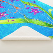 Couverture Sherpa Joli petit orchidée (3/4)