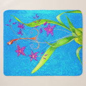 Couverture Sherpa Joli petit orchidée (Devant (Horizontal))