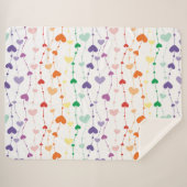 Couverture Sherpa Joli Rainbow Hearts Enfants Motifs (Devant (Horizontal))