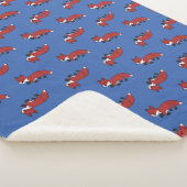 Couverture Sherpa Joli Red Fox Motif Blue Kids (3/4)