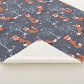Couverture Sherpa Joli renard d'hiver (3/4)