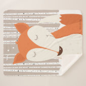 Couverture Sherpa Joli renard rouge boisé Birch Trees (Devant (Horizontal))