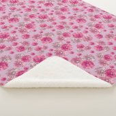 Couverture Sherpa Joli rose Gerbera Fleurs de marguerite doux (3/4)