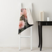 Couverture Sherpa Joli rose roses aquarelle peinture (En situation)