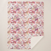 Couverture Sherpa Joli Shabby Chick Motif d'automne (Devant)