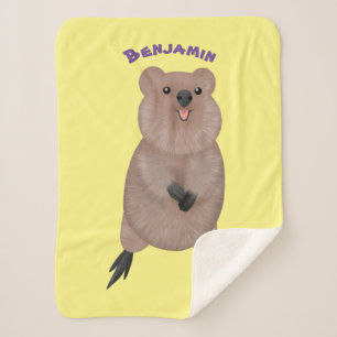 Couverture Sherpa Joli sourire mignon dessin animé quokka