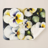 Couverture Sherpa Joli tableau blanc aquarelle (Devant (Horizontal))