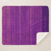 Couverture Sherpa Joli violet et rose Motif des rayures désespérées (Devant (Horizontal))
