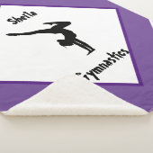Couverture Sherpa Jolie en gymnastique violette Personnalisé (3/4)