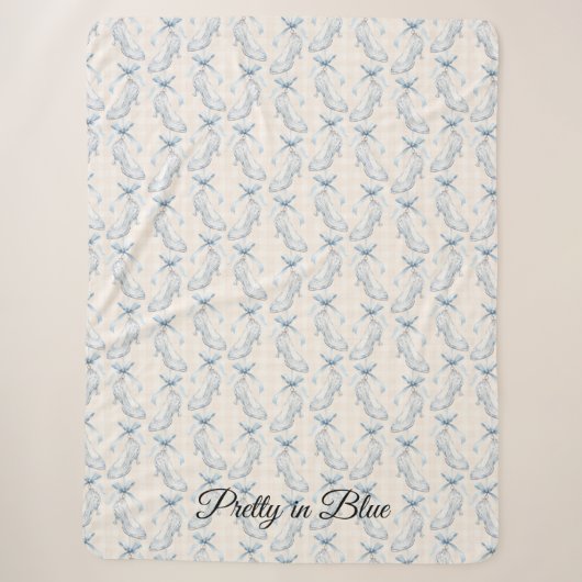 Couverture Sherpa Jolie en talons hauts bleus (Devant)
