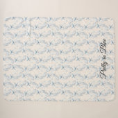 Couverture Sherpa Jolie en talons hauts bleus (Devant (Horizontal))