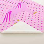 Couverture Sherpa Jolie fille rose bébé licorne (3/4)