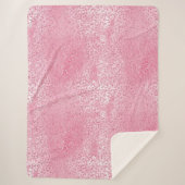 Couverture Sherpa Jolie fille sucre Parties scintillant rose léopard (Devant)