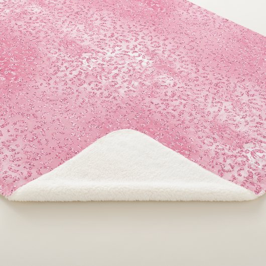 Couverture Sherpa Jolie fille sucre Parties scintillant rose léopard (3/4)