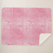 Couverture Sherpa Jolie fille sucre Parties scintillant rose léopard (Devant (Horizontal))