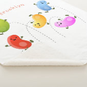 Couverture Sherpa Jolie jellybeans bondissant dessin animé (3/4)