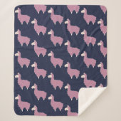 Couverture Sherpa Jolie Llamas rose (Devant)