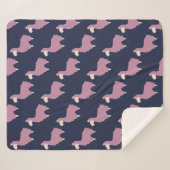 Couverture Sherpa Jolie Llamas rose (Devant (Horizontal))