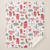 Couverture Sherpa Jolie Noël Père Noël Reindeer Vacances d'hiver (Devant)