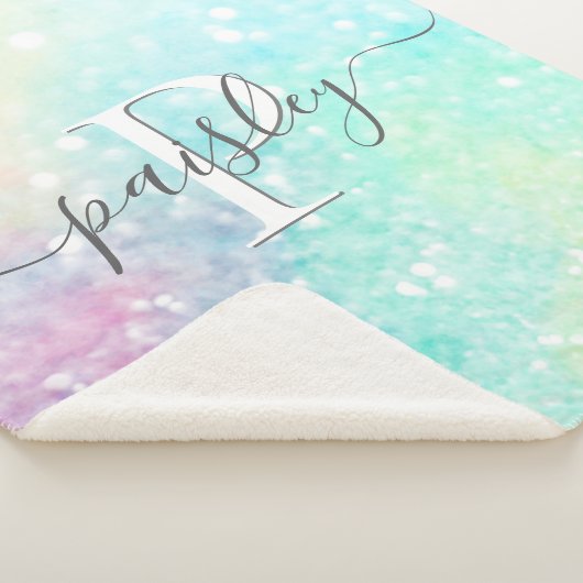 Couverture Sherpa Jolie Parties scintillant Holographique Iridescent (3/4)