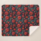Couverture Sherpa Jolie Poinsettia (Devant (Horizontal))